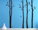 Birch Tree Wall Decal - Set of 4 Trees Birch Tree Wall Decal Tree Art Stickers